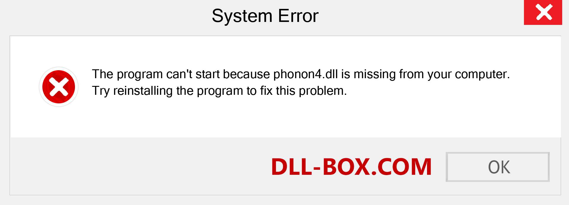  phonon4.dll file is missing?. Download for Windows 7, 8, 10 - Fix  phonon4 dll Missing Error on Windows, photos, images